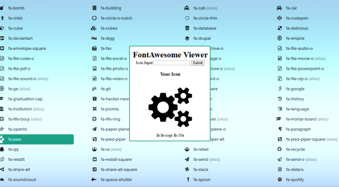 font awesome viewer preview
